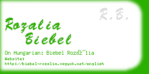 rozalia biebel business card